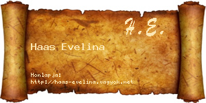 Haas Evelina névjegykártya